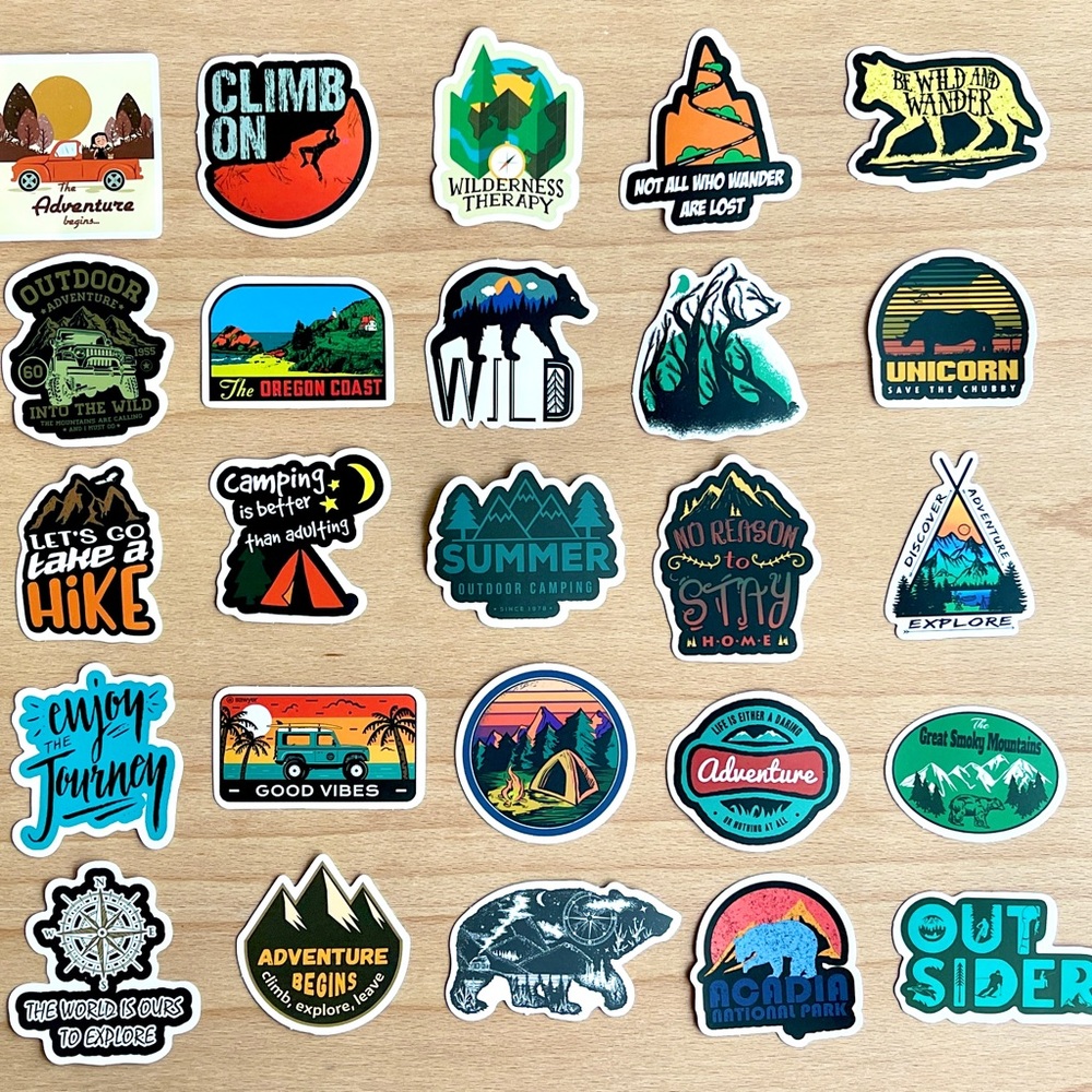 Pack of 50 Adventure Outdoors Stickers. - Picture 11 of 12